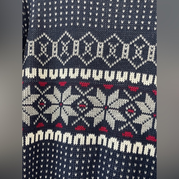 V I N T A G E Steep Slopes Fair Isle Knit Sweater in Navy, Size Small - Picture 8 of 10